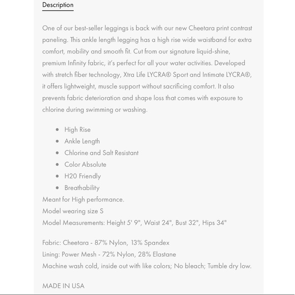 Koral Cheetara Legging Large - Picture 3 of 9